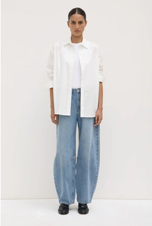 Assembly Label | Marigold Poplin Long Sleeve Shirt | White