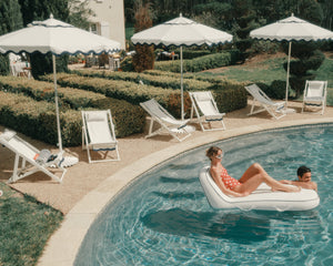 Business & Pleasure | Pool Lounger | Rivie White