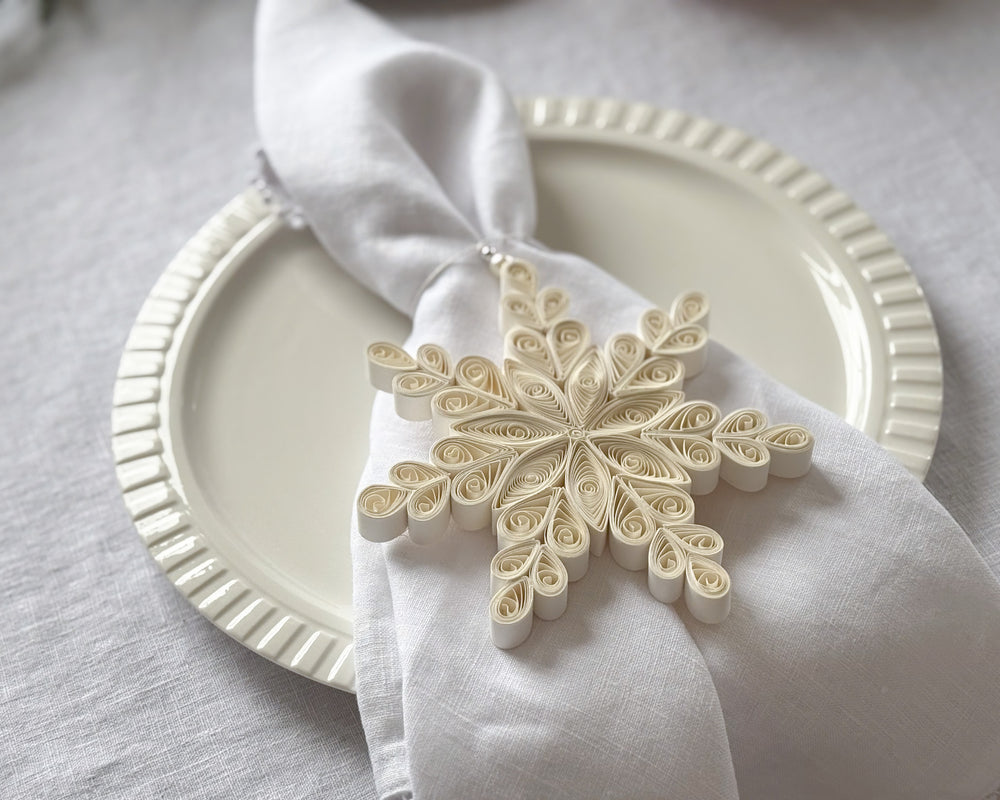 Quilling Snowflake Hanging Christmas Decoration | Ivory