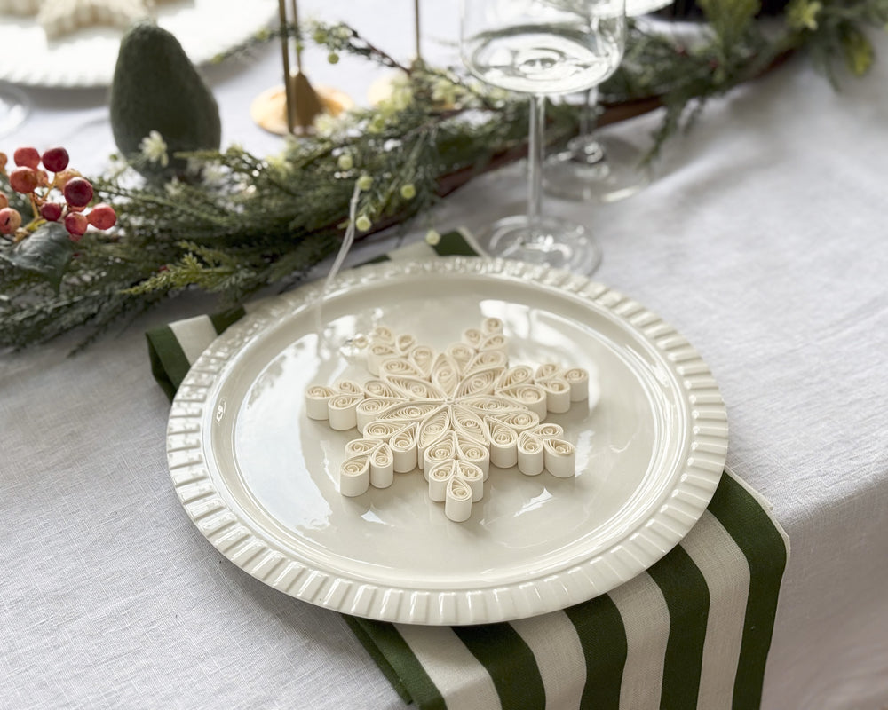Quilling Snowflake Hanging Christmas Decoration | Ivory