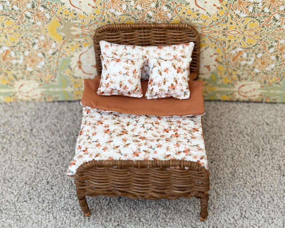 Miniature Rattan Bed Set