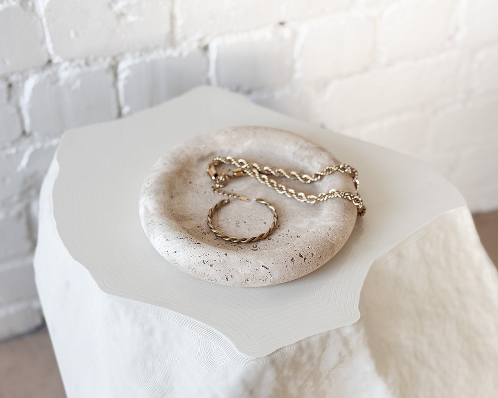 Moon Tray | Travertine