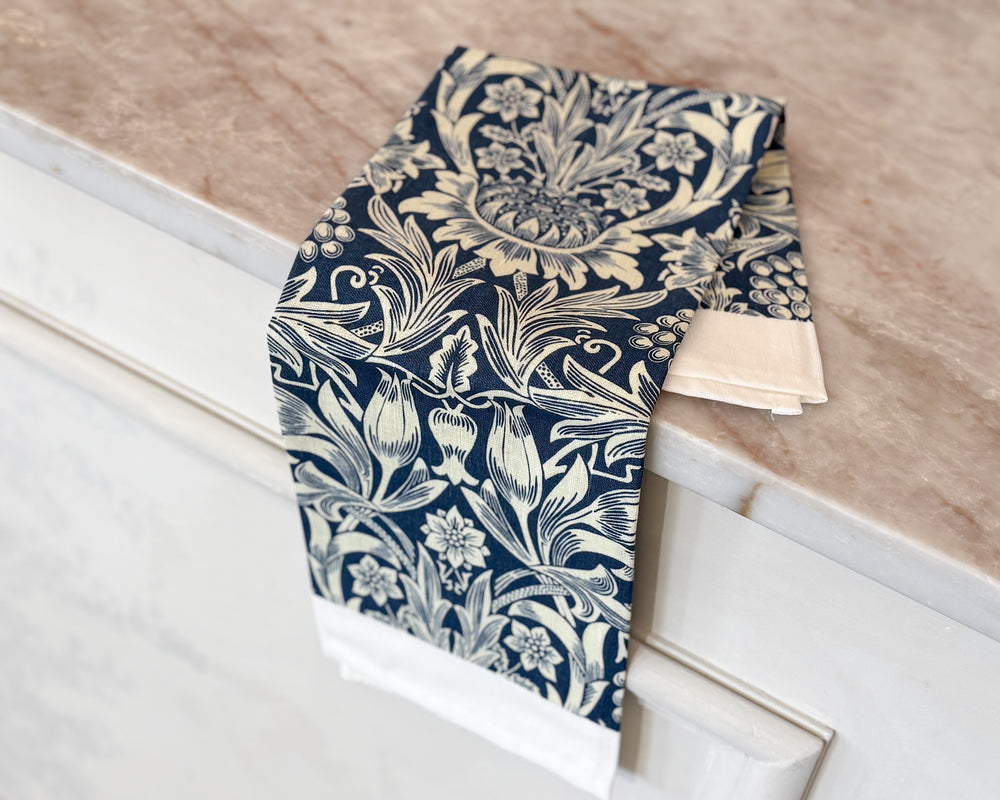William Morris Tea Towel | Sunflower Blue