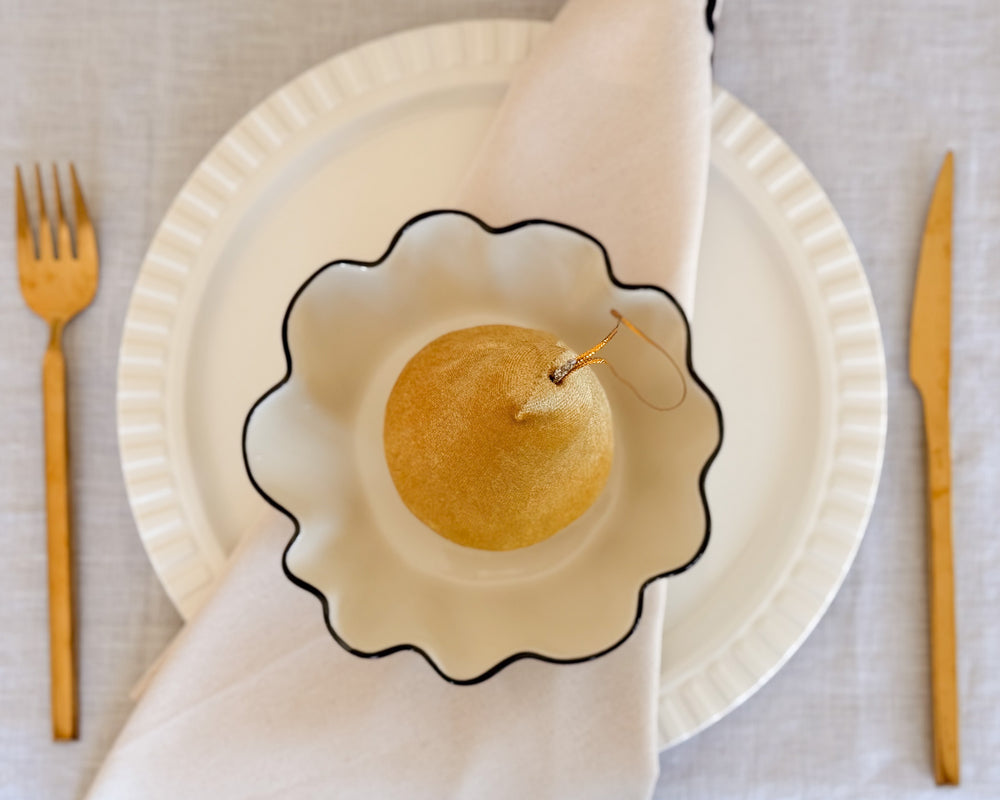 Moulin Ceramic Bowl | Ivory & Black | Medium