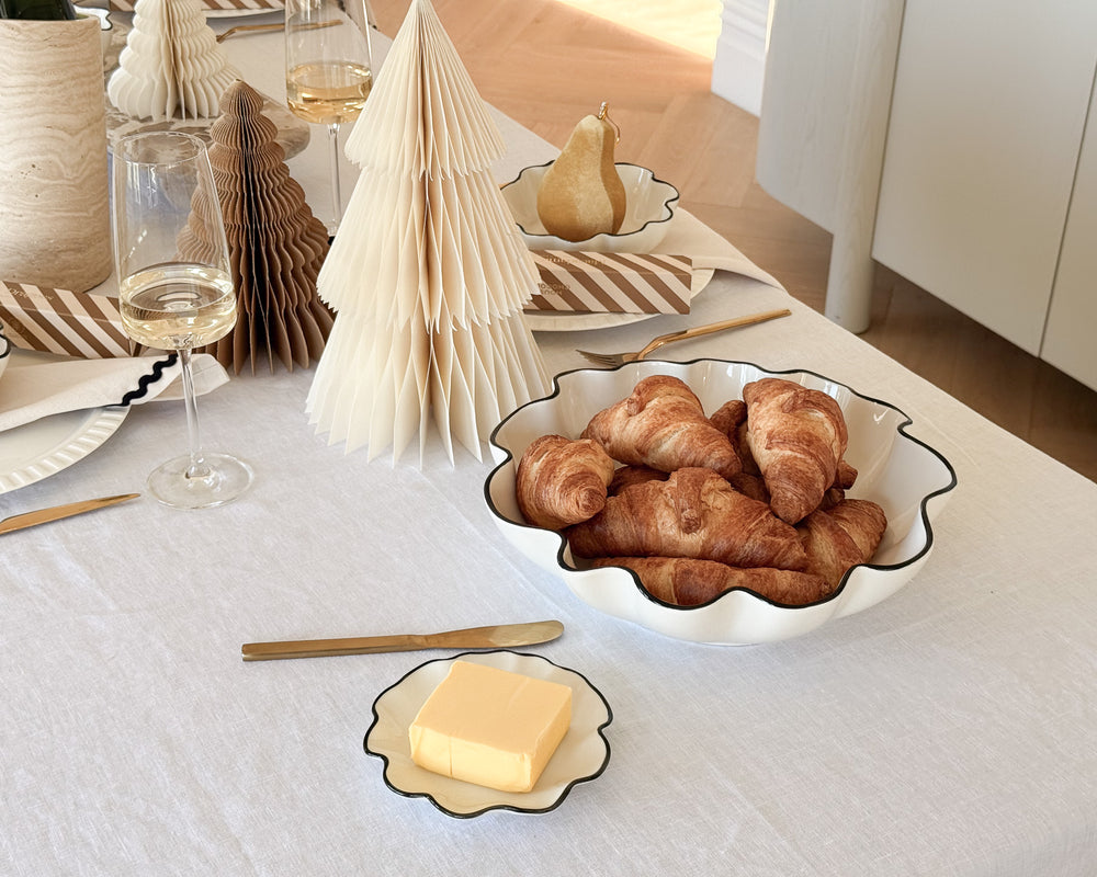 Moulin Ceramic Bowl | Ivory & Black | Large