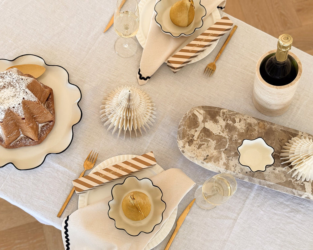 Varragio Marble Footed Tray