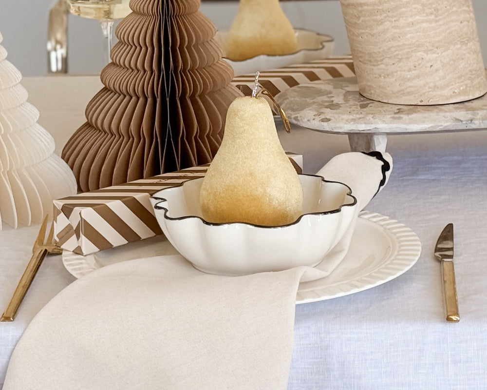 Moulin Ceramic Bowl | Ivory & Black | Medium