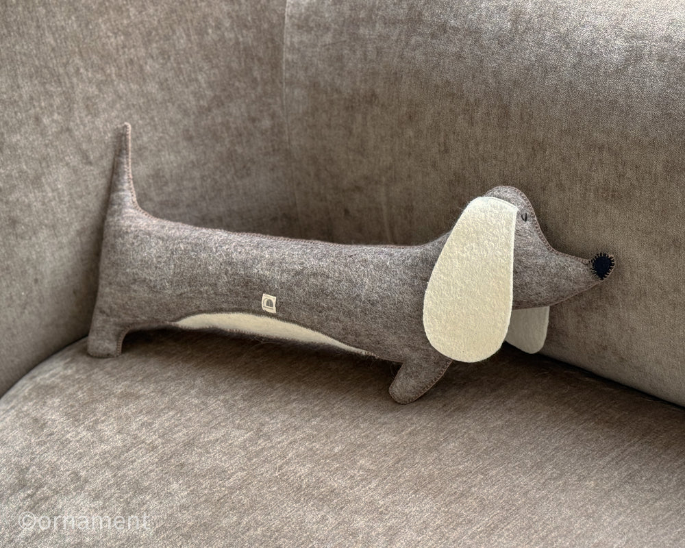 Muskhane Sausage Dog Cushion | Stone