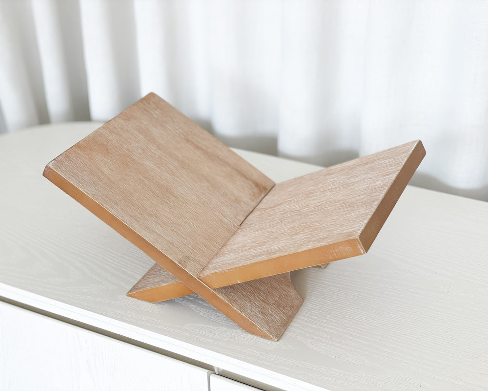 Wooden Book Stand | Natural