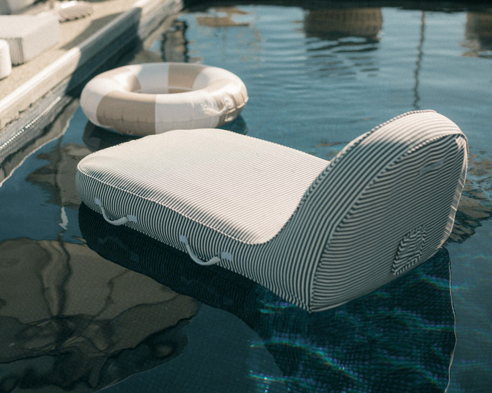 Business & Pleasure | Pool Lounger | Laurens Navy Stripe