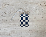 Navy Checkers Gift Tag