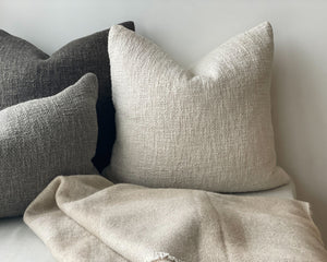 Cyprian Slub Euro Cushion | Oatmeal