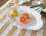Cabbage Leaf Oval Platter | Blanc