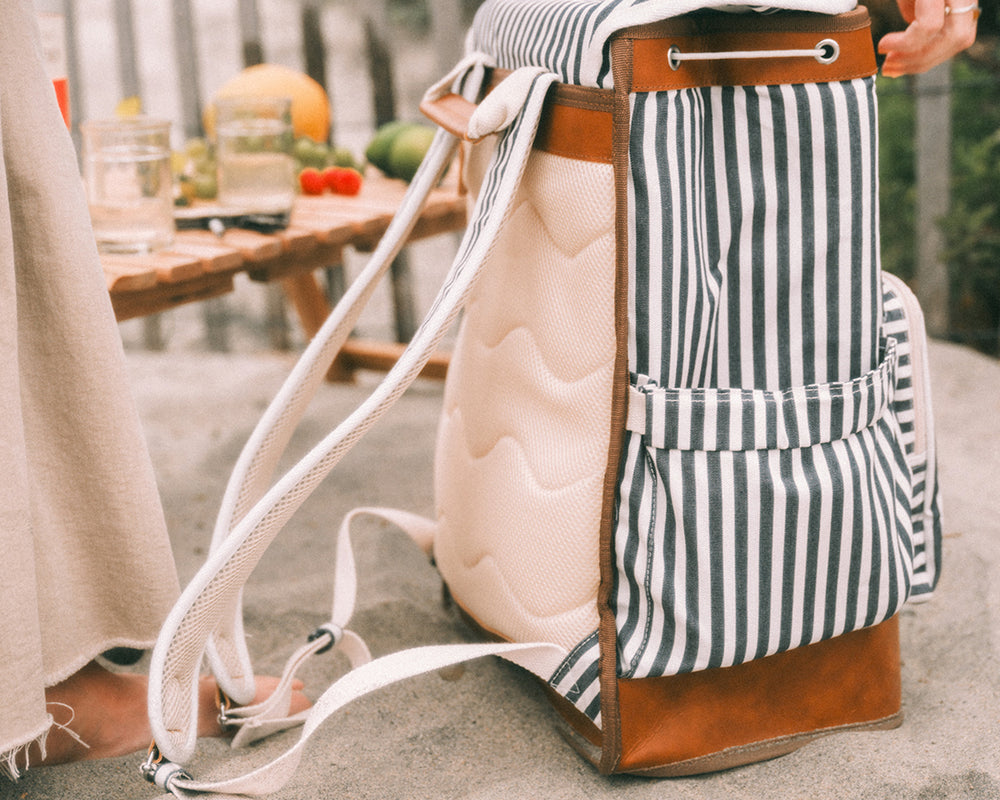 Business & Pleasure | Backpack Cooler | Laurens Navy Stripe