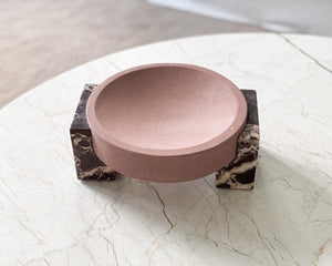 Pedestal Bowl | Rouge Marble