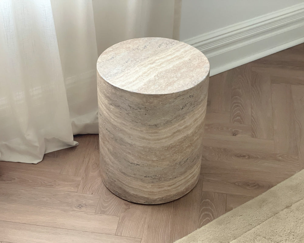 Pillar Stool | River Travertine