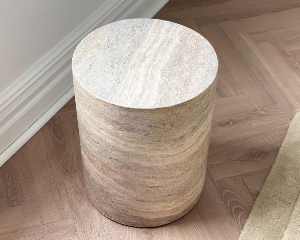 Pillar Stool | River Travertine