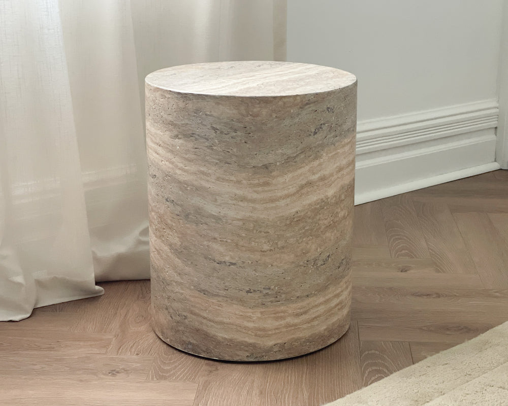 Pillar Stool | River Travertine