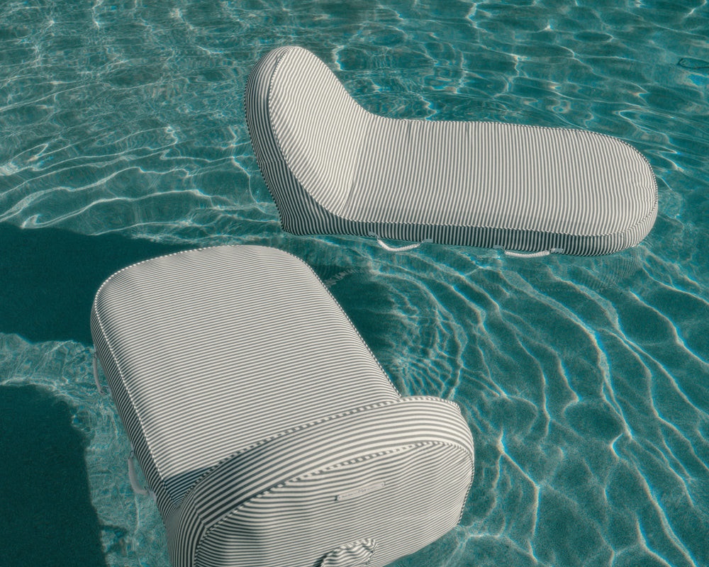 Business & Pleasure | Pool Lounger | Laurens Navy Stripe