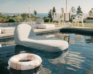 Business & Pleasure | Pool Lounger | Laurens Navy Stripe