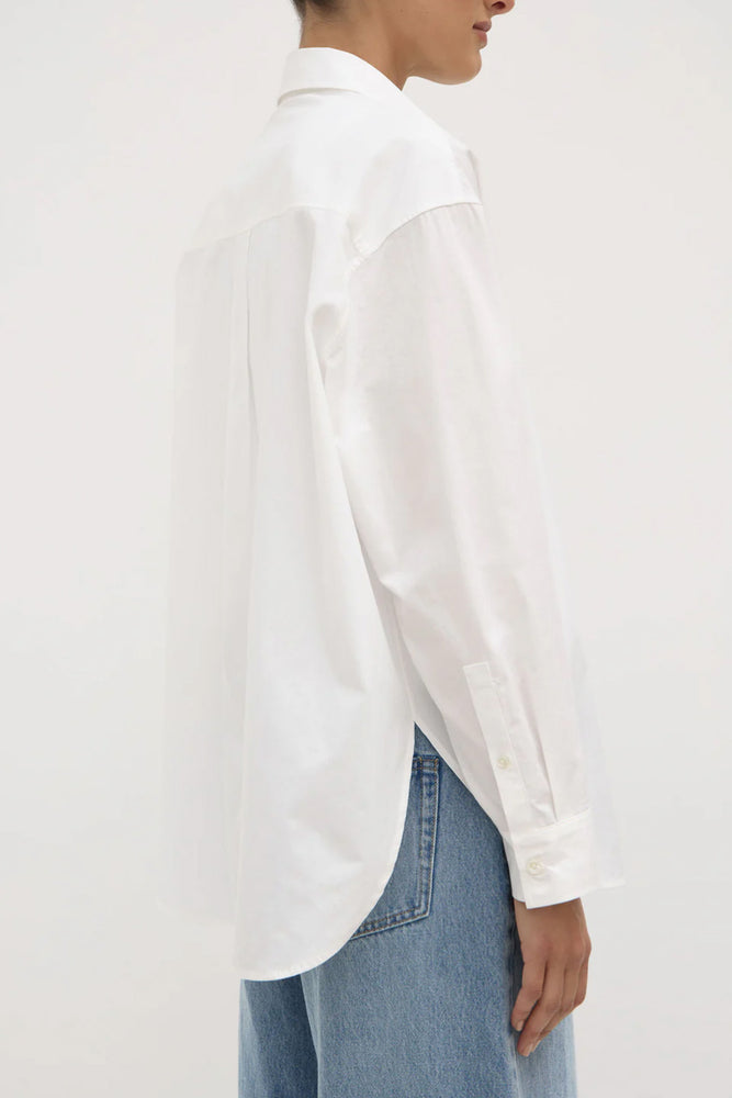 Assembly Label | Marigold Poplin Long Sleeve Shirt | White