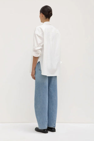 Assembly Label | Marigold Poplin Long Sleeve Shirt | White