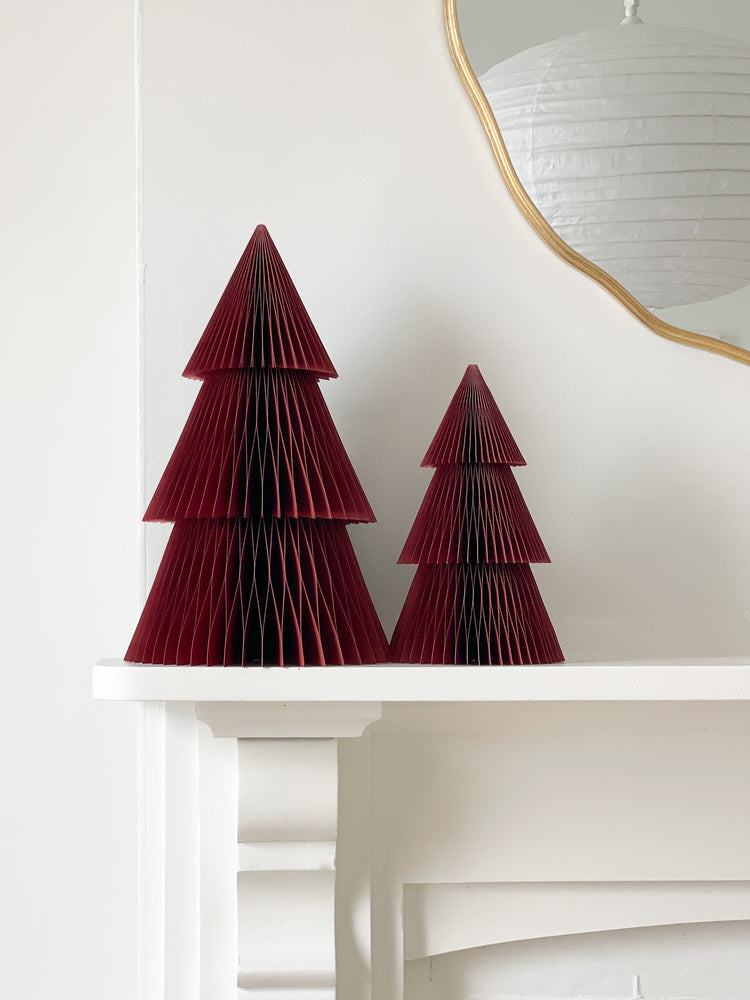 Luxe Paper Tree Decoration | Ruby | 31cm