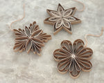Quilling Star Hanging Christmas Decoration | Set of 3 | Biscotti