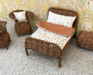 Miniature Rattan Bed Set