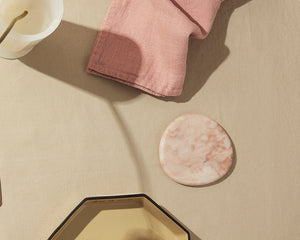 Black Blaze | Marble Coaster Set of 2 | Rosa