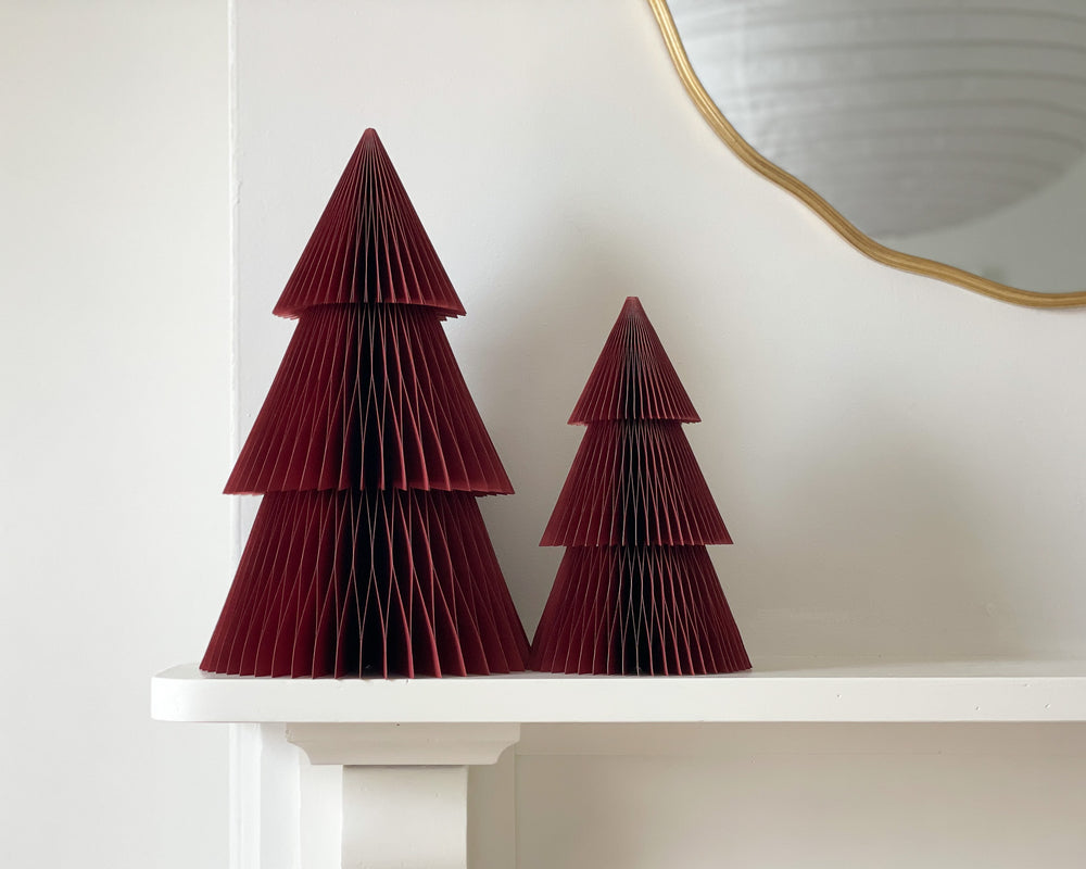 Luxe Paper Tree Decoration | Ruby | 31cm