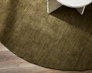 Sandringham Round Rug | Moss