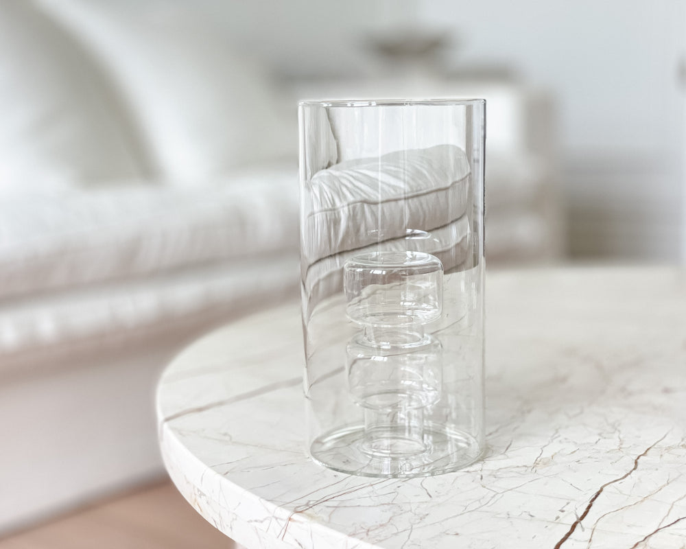 Sculpt Flip Vase | Clear