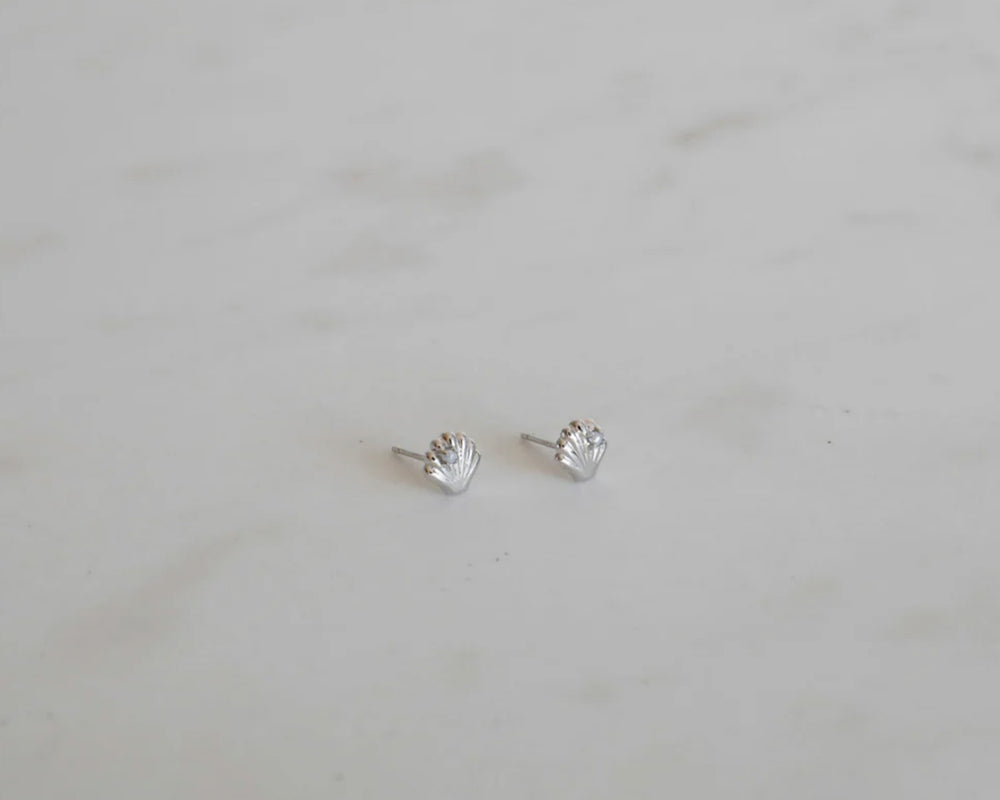 Sophie | She Shell Studs | Silver