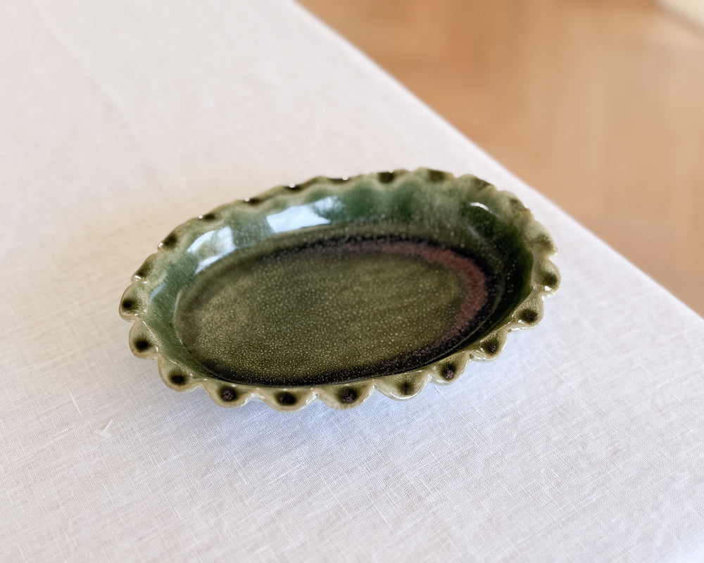 Oval Sicilian Ceramic Dish | Olive