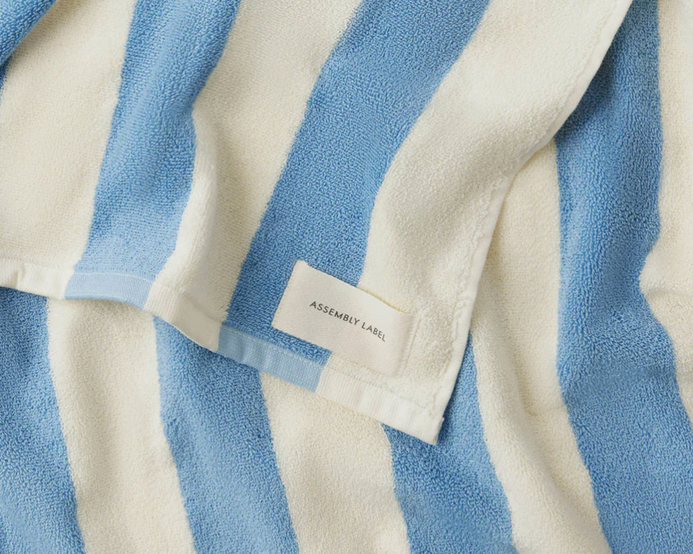 Assembly Label | Signature Stripe Beach Towel | Skylar/Cream