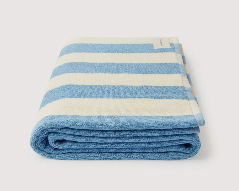 Assembly Label | Signature Stripe Beach Towel | Skylar/Cream