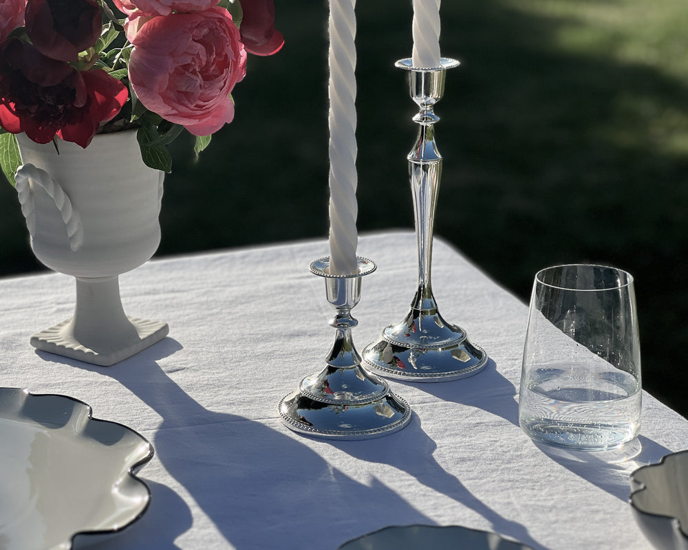 Reverie Silver Candle Holders | Set of 2