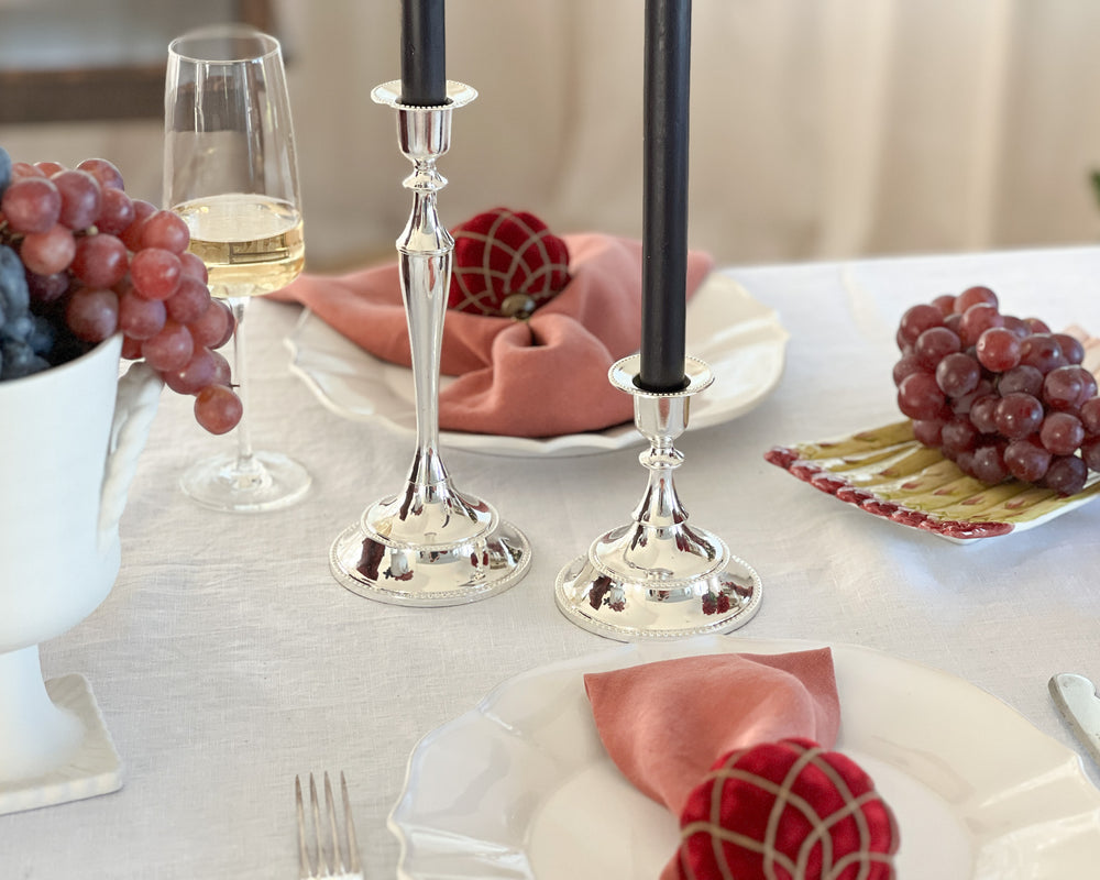 Reverie Silver Candle Holders | Set of 2