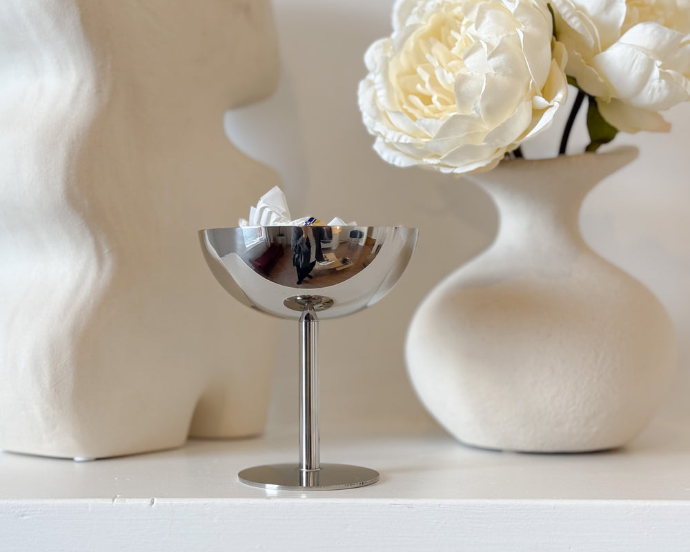 Silver Stemmed Saucer