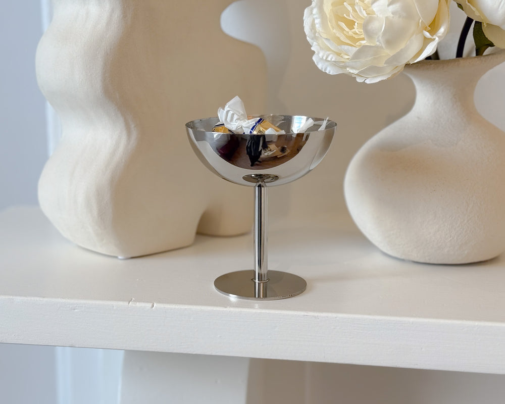 Silver Stemmed Saucer