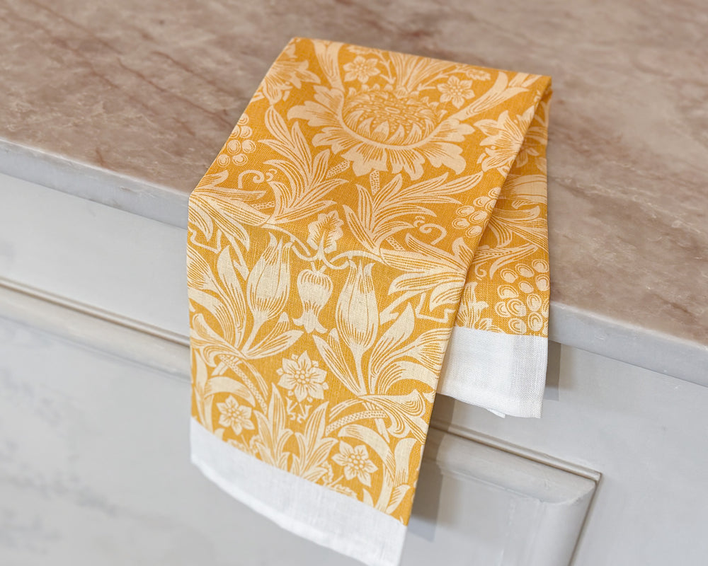 William Morris Tea Towel | Sunflower Yellow