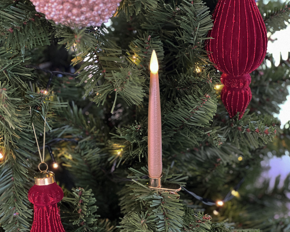 Gold Taper Clip Candles | Set of 10