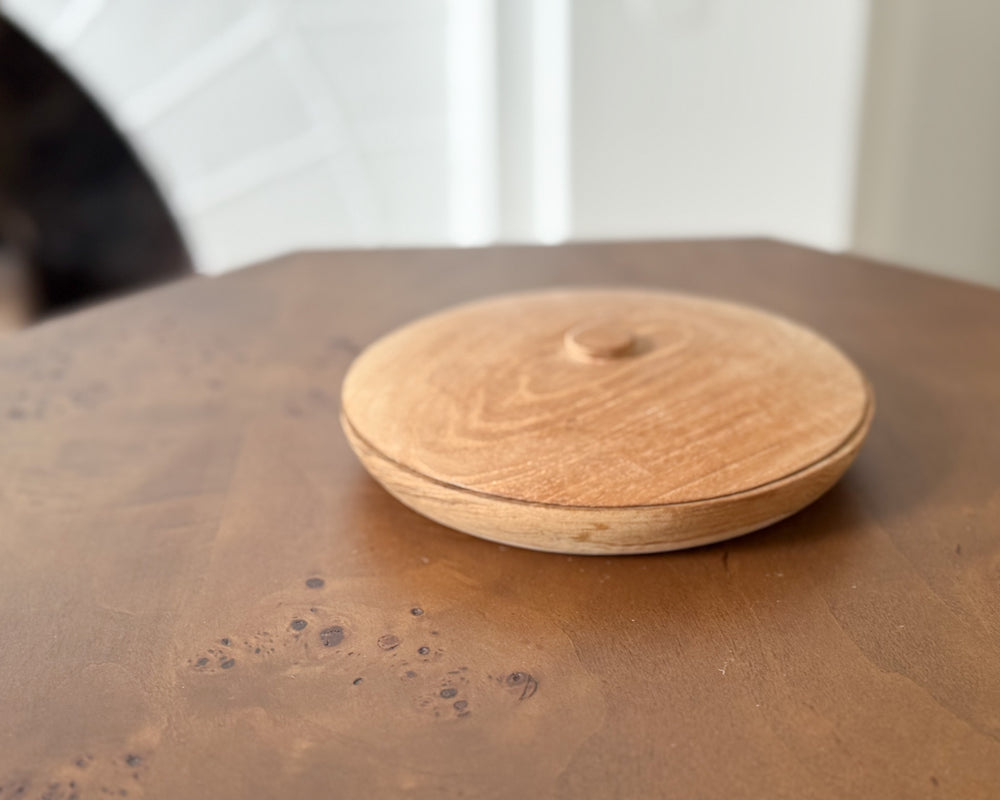 Teak Flat Canister