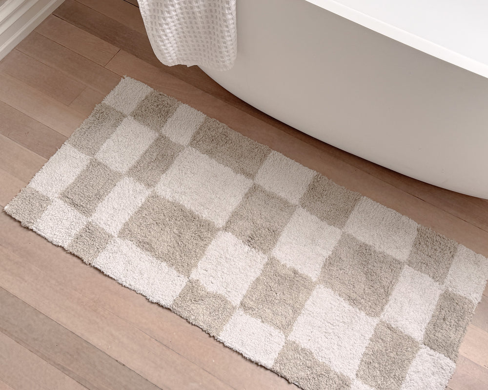 Bodrum Tiled Bath Mat | Stone
