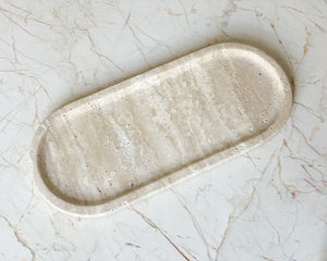 Travertine Oval Tray