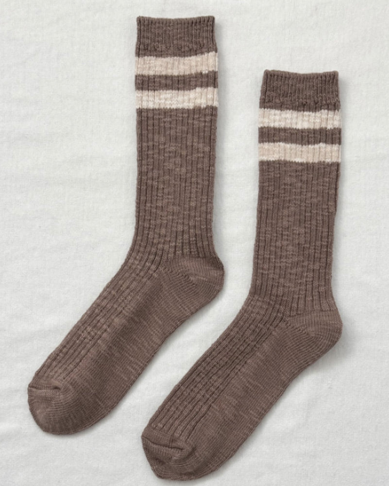 Le Bon Shoppe | Cottage Varsity Socks | Flax Varsity