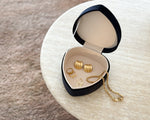 Velvet Heart Jewellery Box | Black
