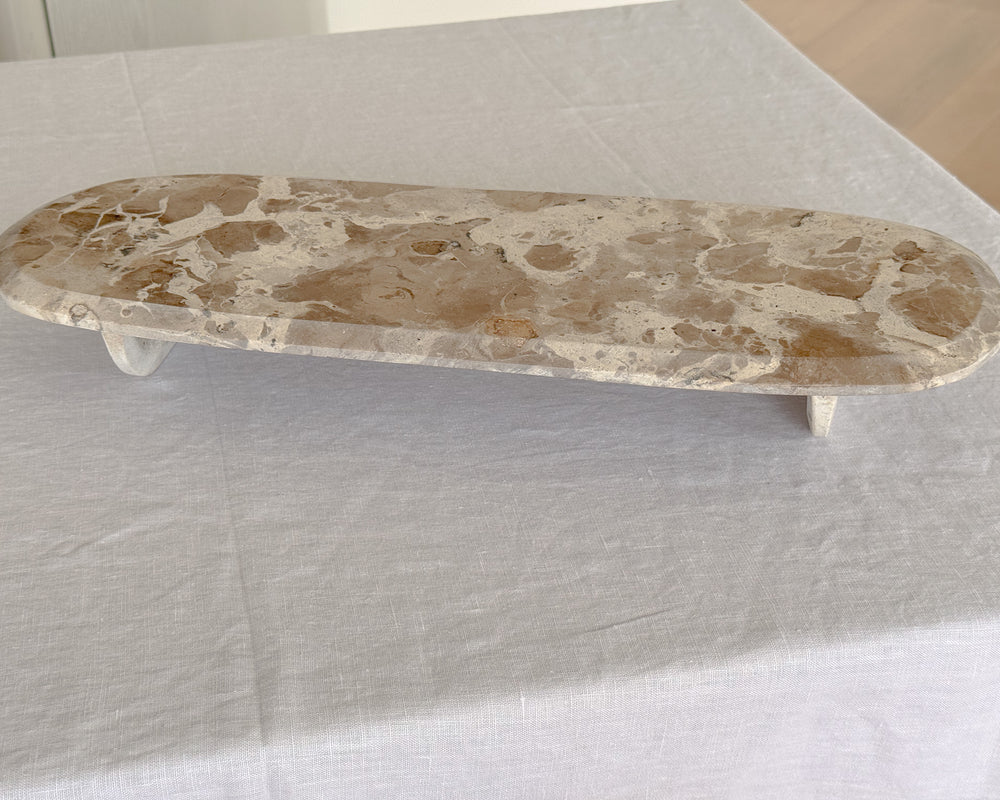 Varragio Marble Footed Tray