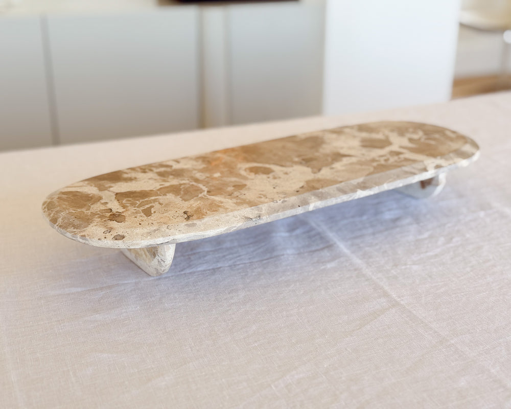 Varragio Marble Footed Tray